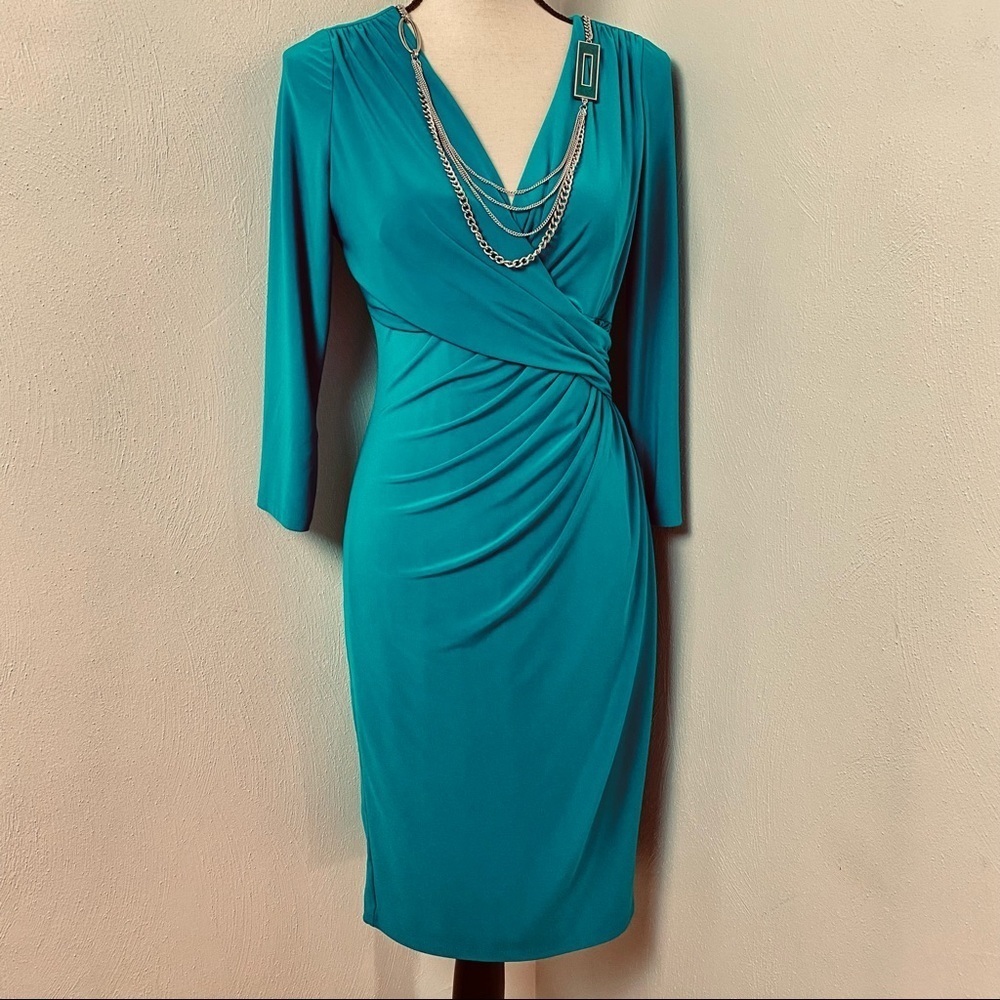 Lauren Ralph Lauren GREEN Dress.  Sz 8. - Picture 11 of 12